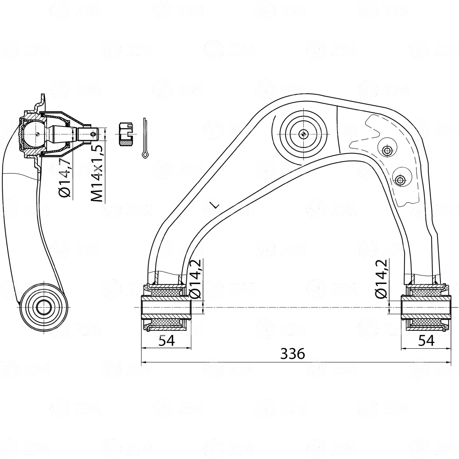 Bandeja de Suspensão para Nissan Frontier - ZM - 574.760.05