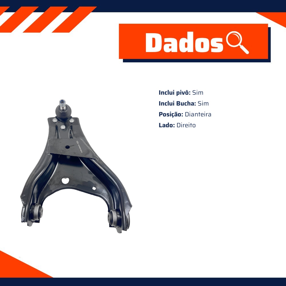 Bandeja Dianteira Direita para Renault Duster e Oroch - IMA - ALB-6009DP