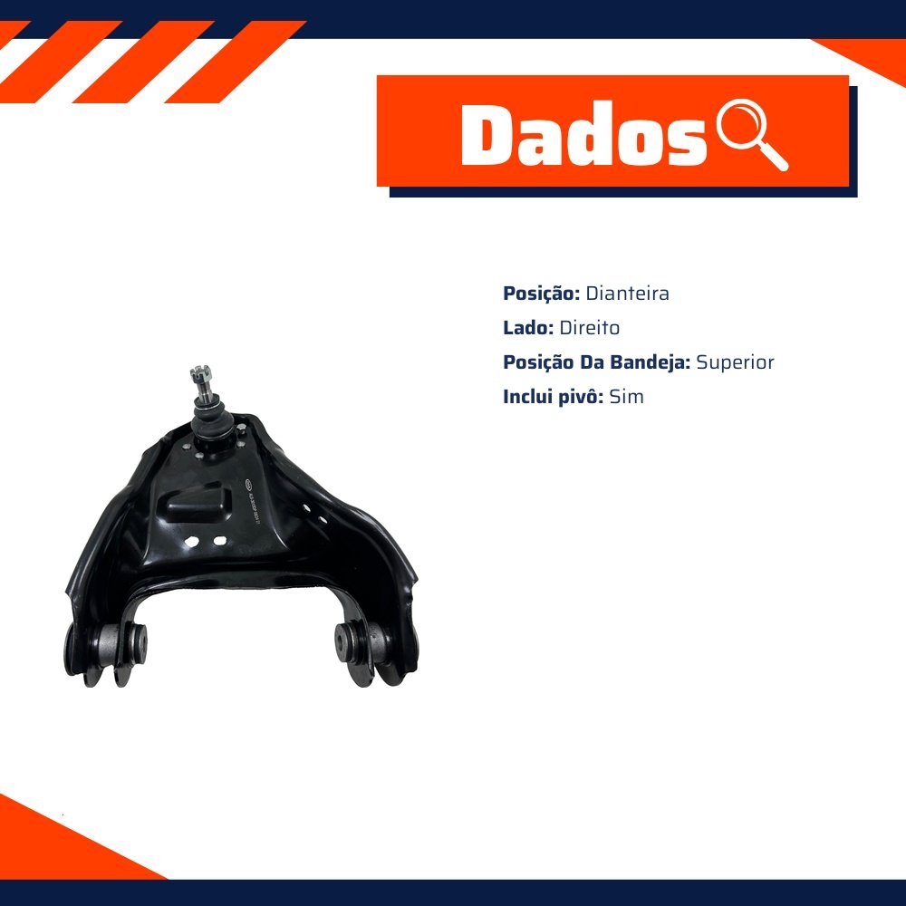 Bandeja Superior Dianteira Direita para Chevrolet Blazer e S10 - IMA - ALB-3015DP