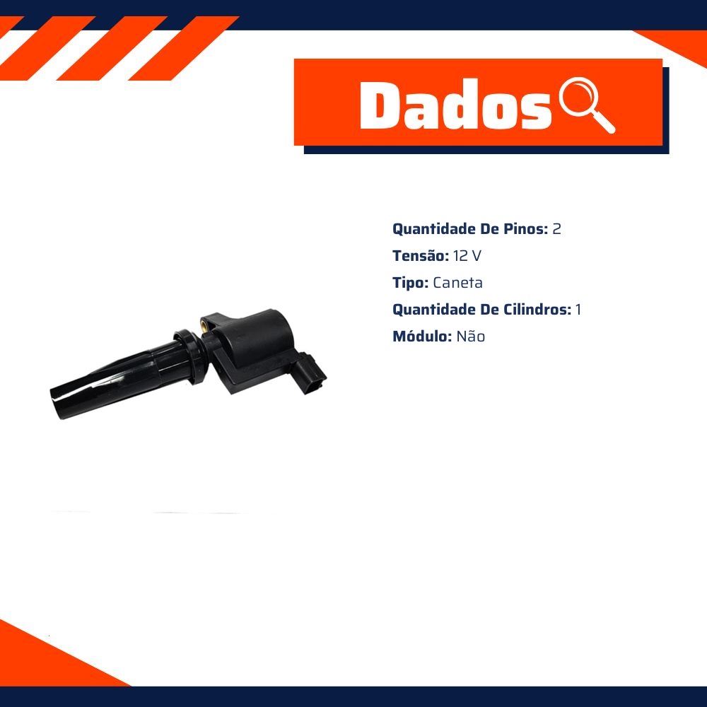 Bobina de Ignição para Ford Fusion e Ranger - Gauss - GC4301