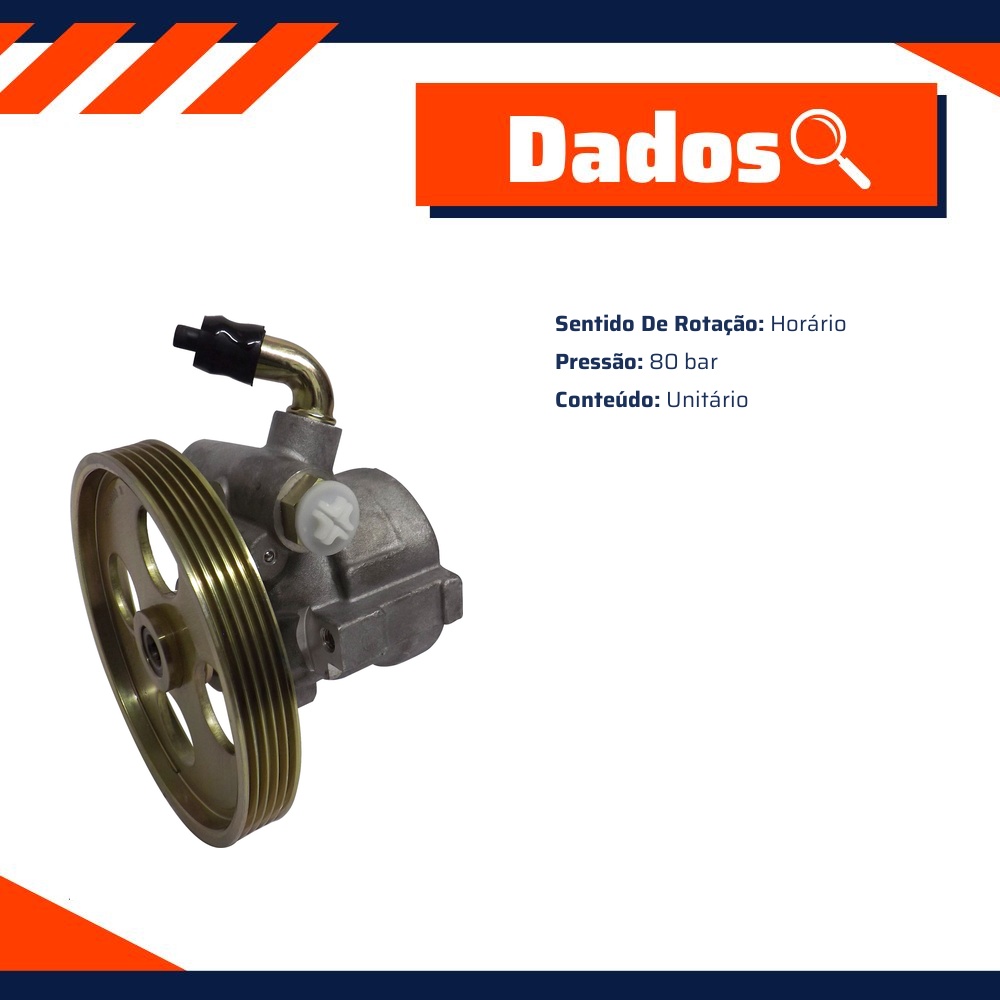 Bomba de Direção Hidráulica 80 bar - Ampri - 93106