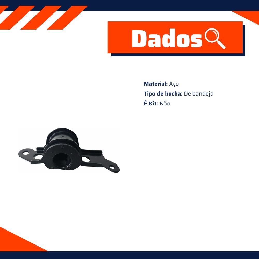 Bucha Traseira Esquerda da Bandeja da Suspensão Dianteira - MG Mangueiras - MG702