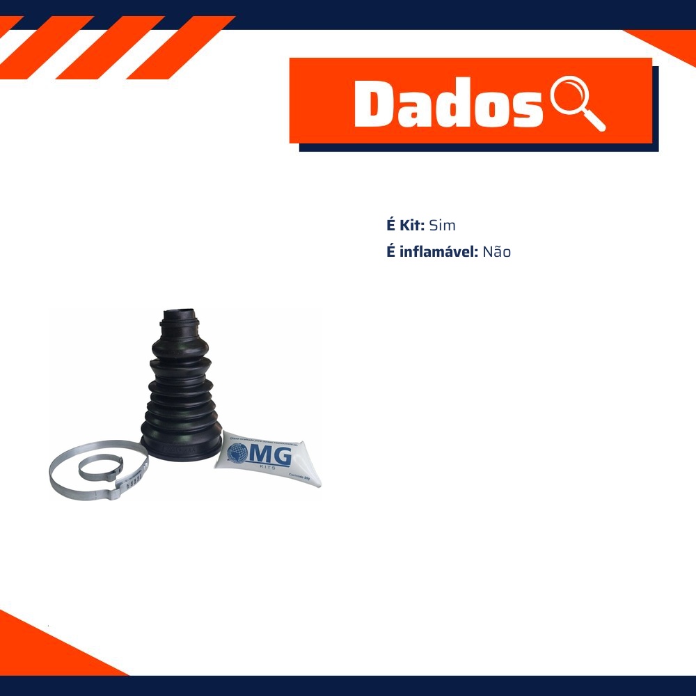 Coifa Lado Roda com Graxa para Renault Logan e Sandero - MG Mangueiras - MG444