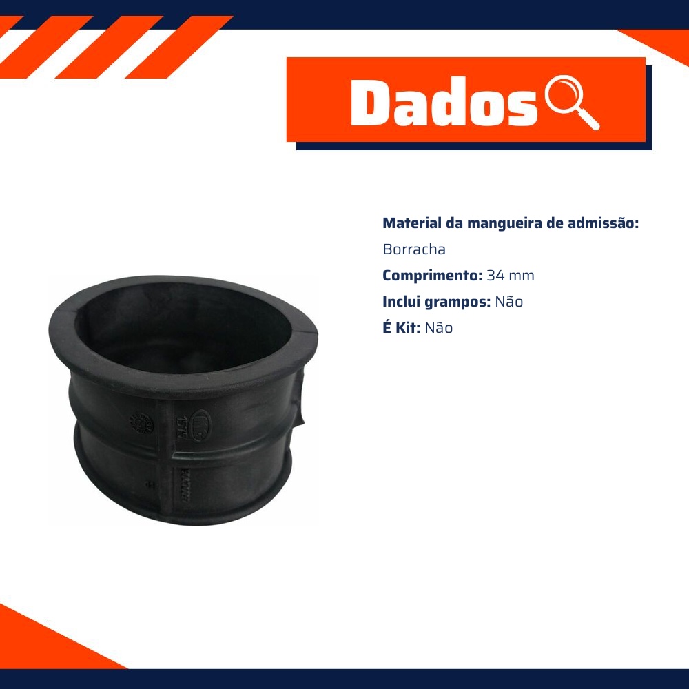 Mangueira Filtro de Ar (Tbi) para Chevrolet Corsa - MG Mangueiras - MG1575