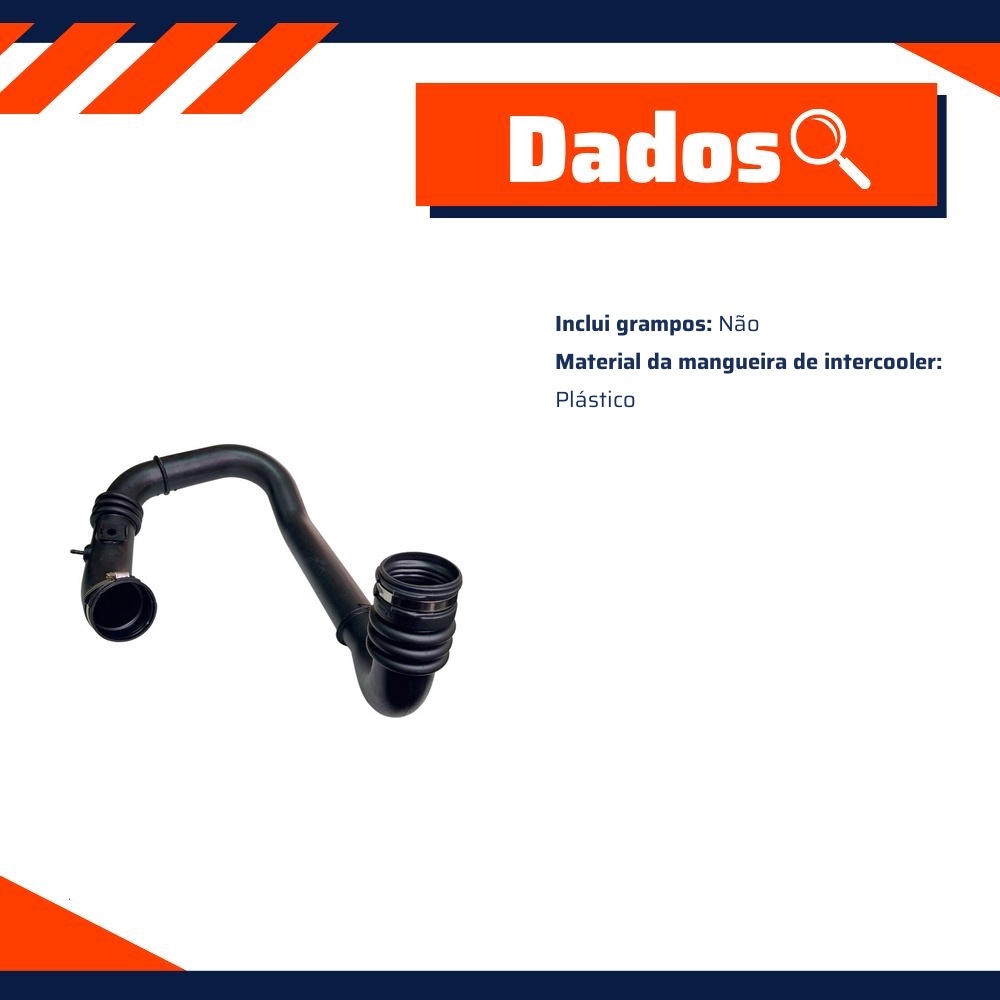 Mangueira Intercooler Lado Direito para Renault Master - MG Mangueiras - MG1872