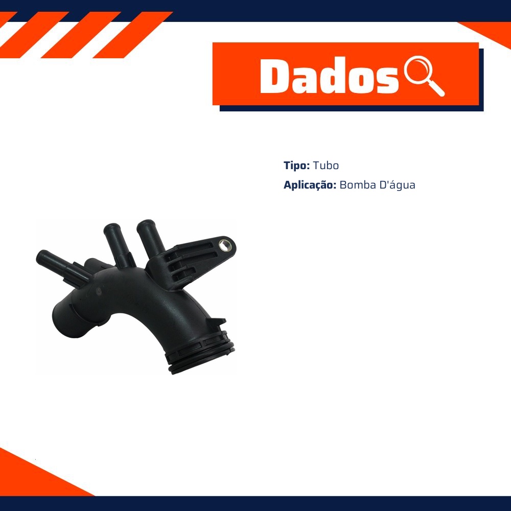 Tubo para Bomba D'Água para Chevrolet S10 e Trailblazer - MG Mangueiras - MG609