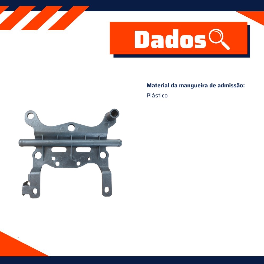 Tubo do Fluxo de Água do Motor com Suporte (Plastico) - MG Mangueiras - MG251P