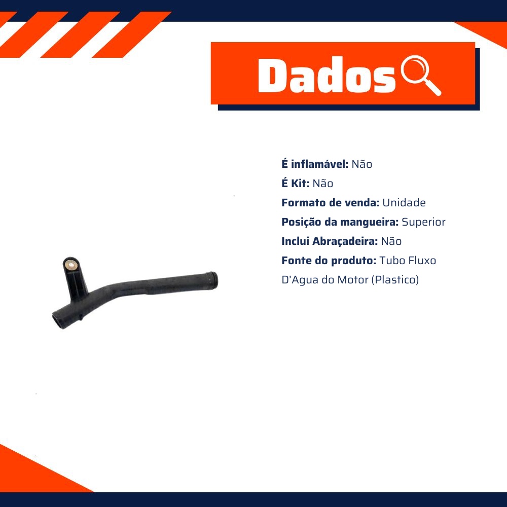 Tubo Fluxo D’Agua do Motor (Plastico) - MG Mangueiras - MG350P