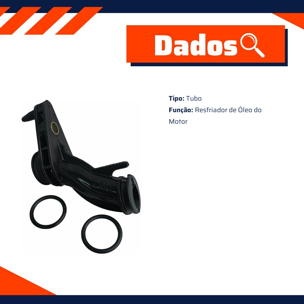 Tubo do Resfriador de Óleo do Motor para Chevrolet S10 e Trailblazer - MG Mangueiras - MG1605
