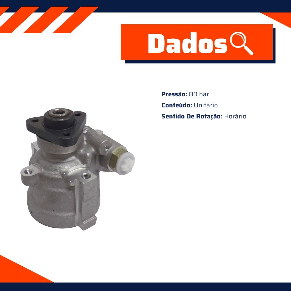Bomba de Direção Hidráulica 80 bar - Ampri - 93105