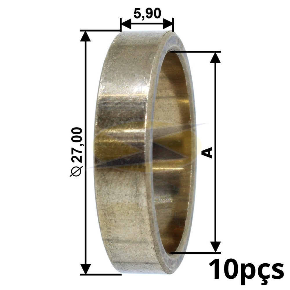 Jogo 10 Bucha Sinterizadas para Motor de Partida - Unifap - BC1018500