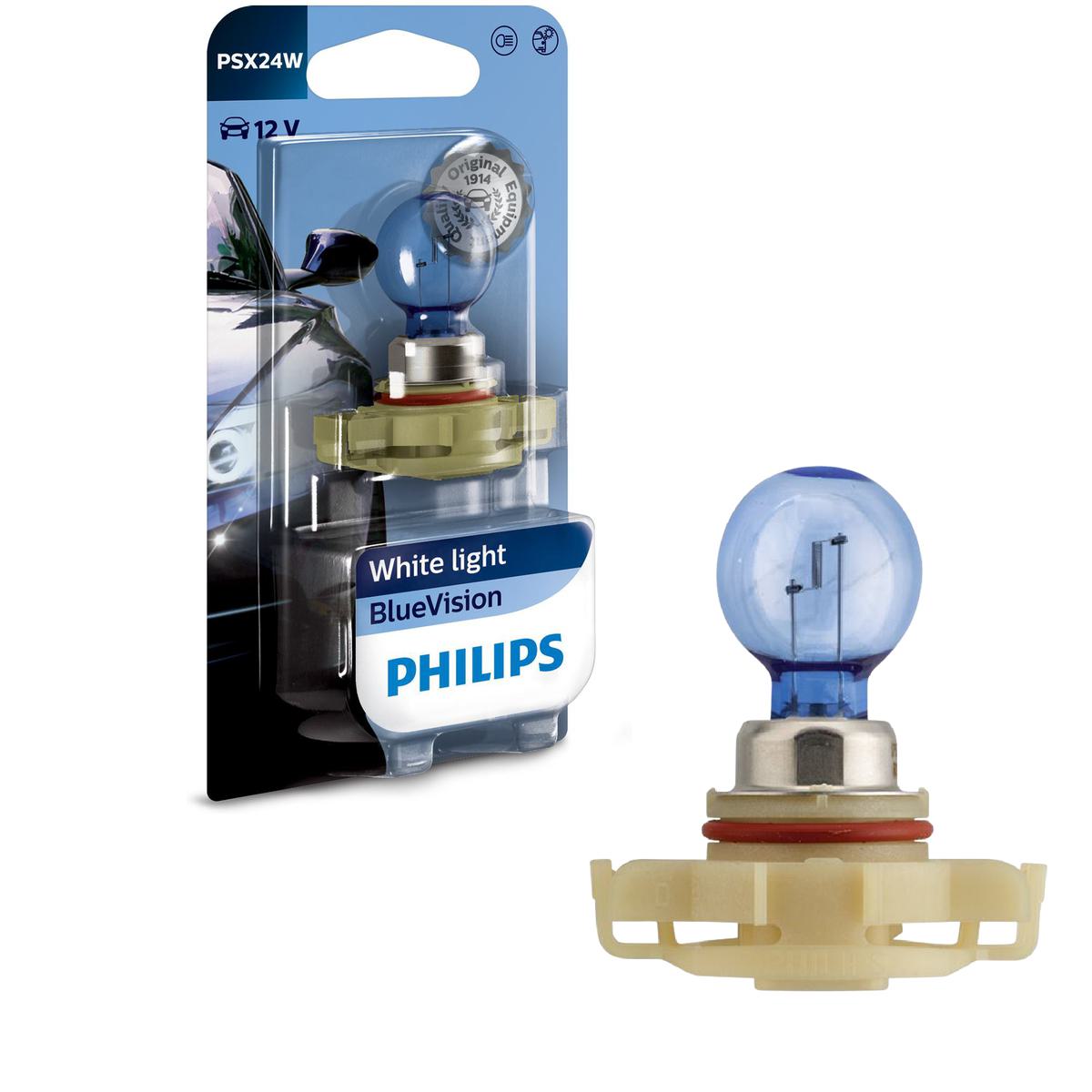 Lâmpada do Farol PSX24W 12V BLUE VISION 3700K - Philips - 12276BVB1