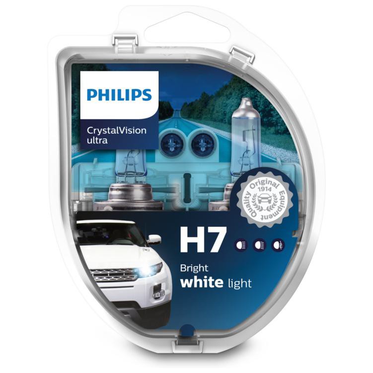 Kit Par Lâmpada H7 12V CRYSTAL VISION ULTRA e Par Pingão W5W - Philips - 12972CVUSM