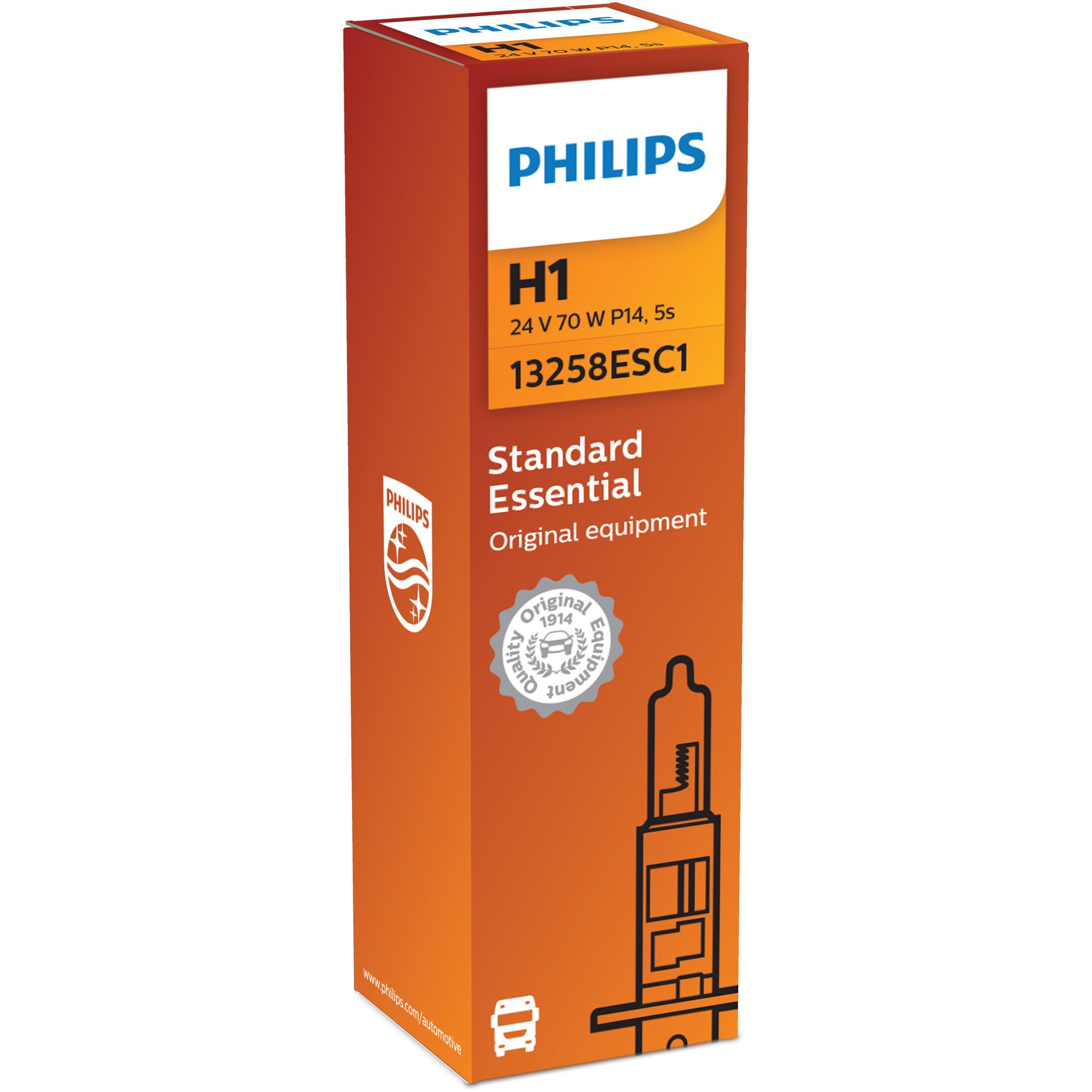 Lâmpada do Farol H1 24V STANDARD ESSENTIAL - Philips - 13258ESC1