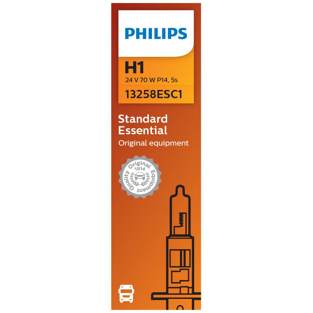 Lâmpada do Farol H1 24V STANDARD ESSENTIAL - Philips - 13258ESC1