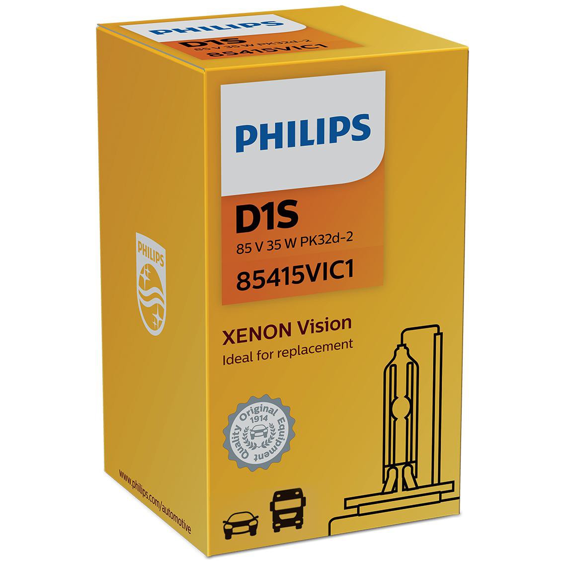 Lâmpada do Farol Xenon D1S 35W - Philips - 85415VIC1