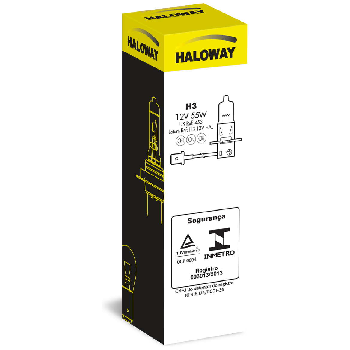 Lâmpada do Farol H3 12V - Haloway - H3 12V HAL