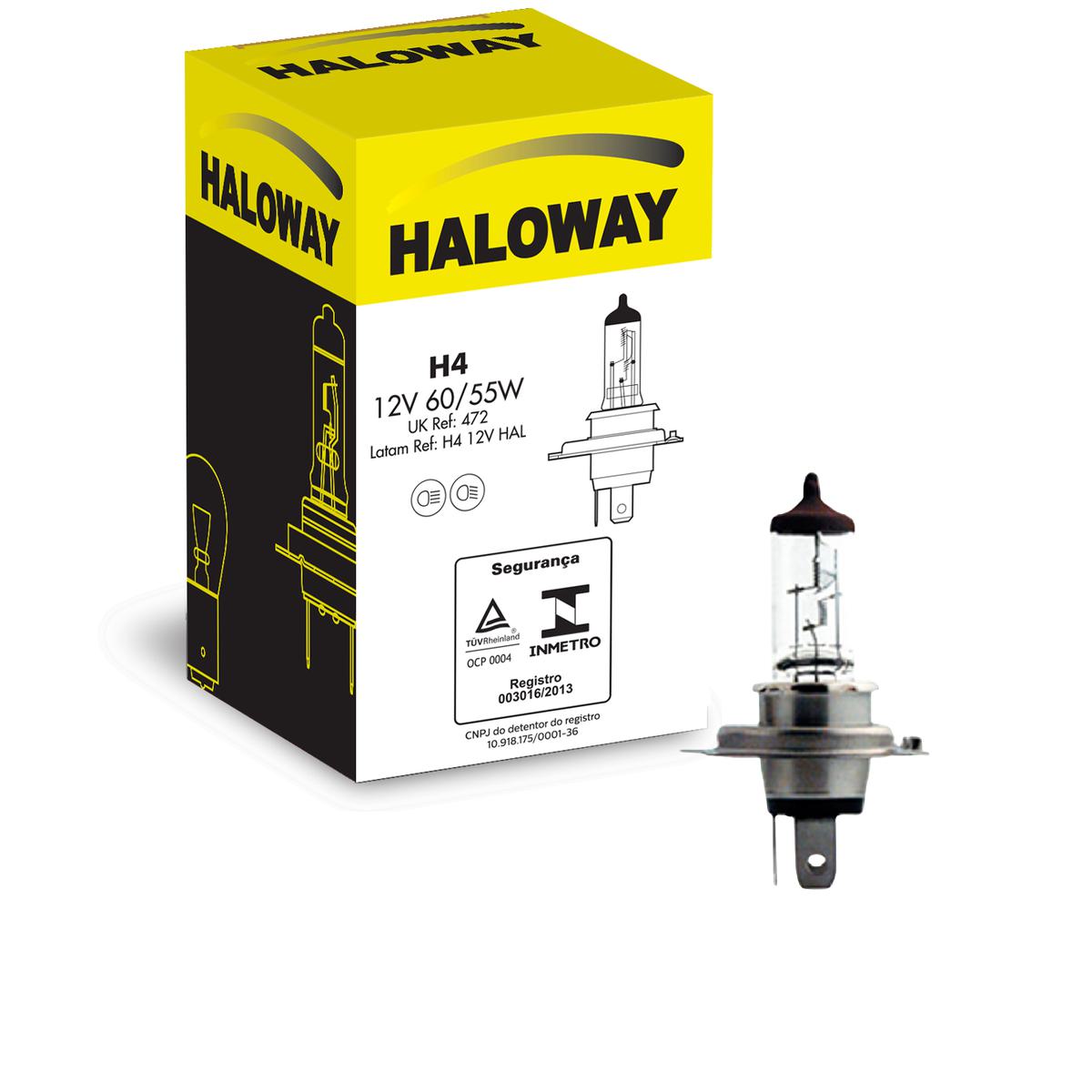 Lâmpada do Farol H4 12V - Haloway - H4 12V HAL