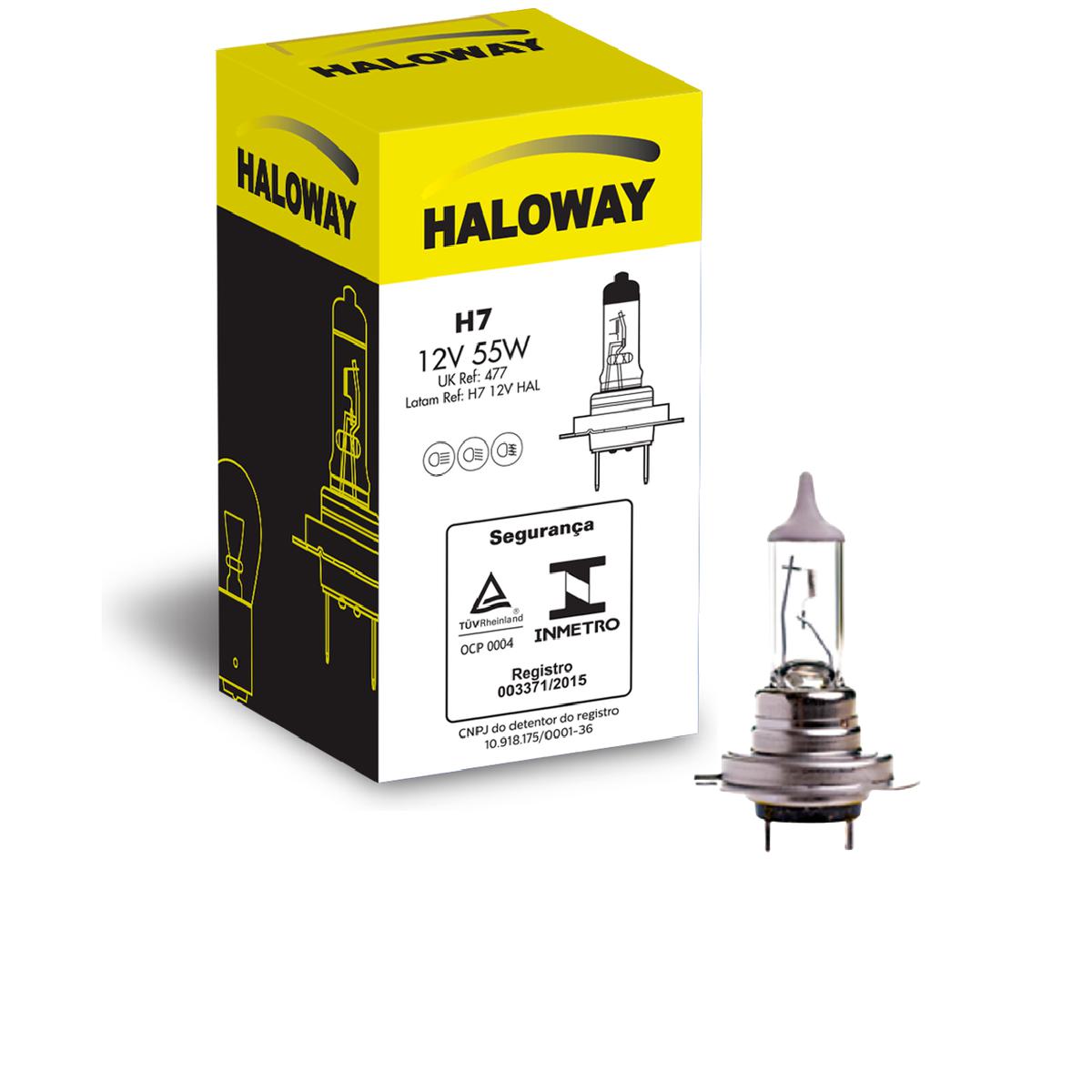 Lâmpada do Farol H7 12V - Haloway - H7 12V HAL