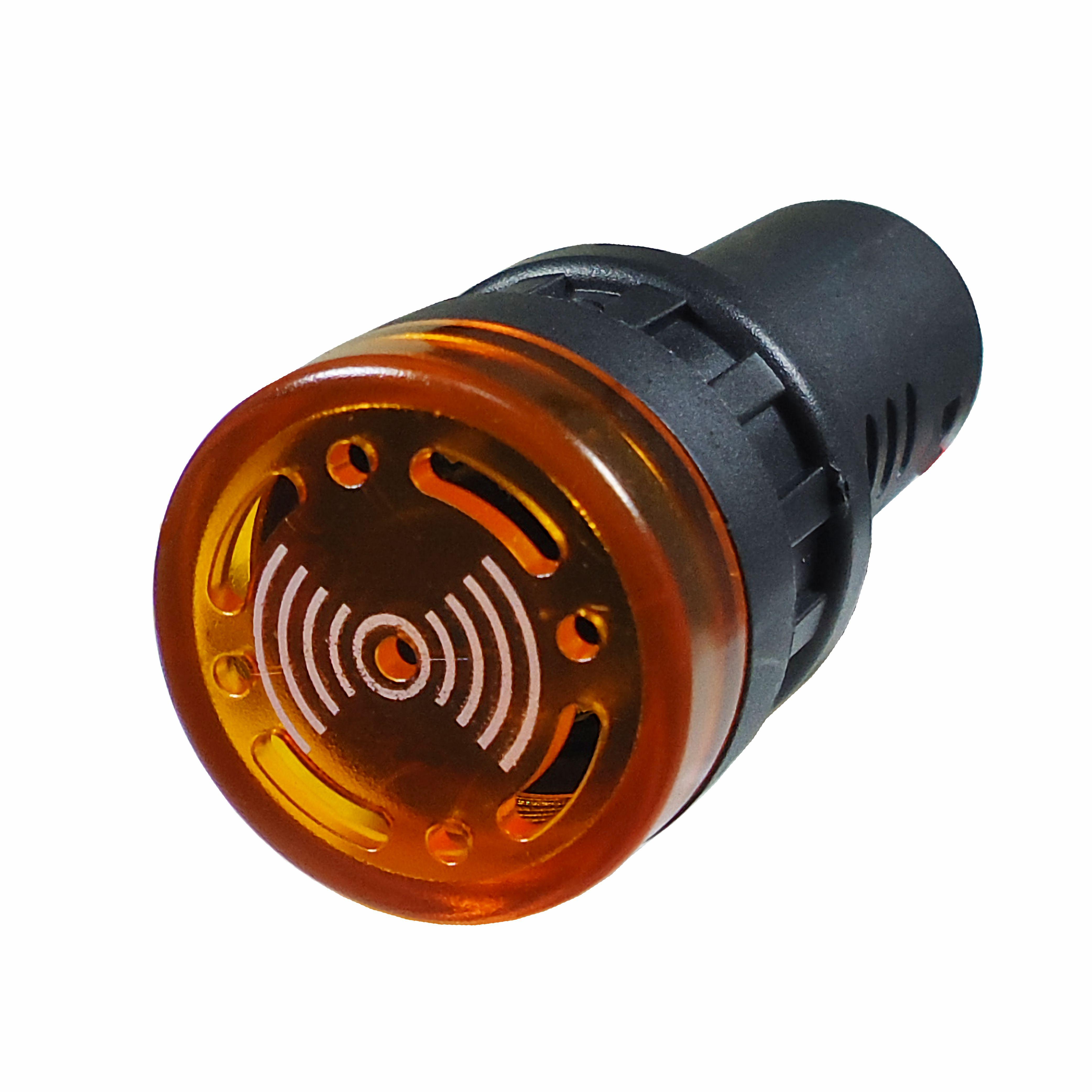 Alarme Sonoro Buzzer Sinaleiro LED Amarelo-Âmbar - DNI - 0547