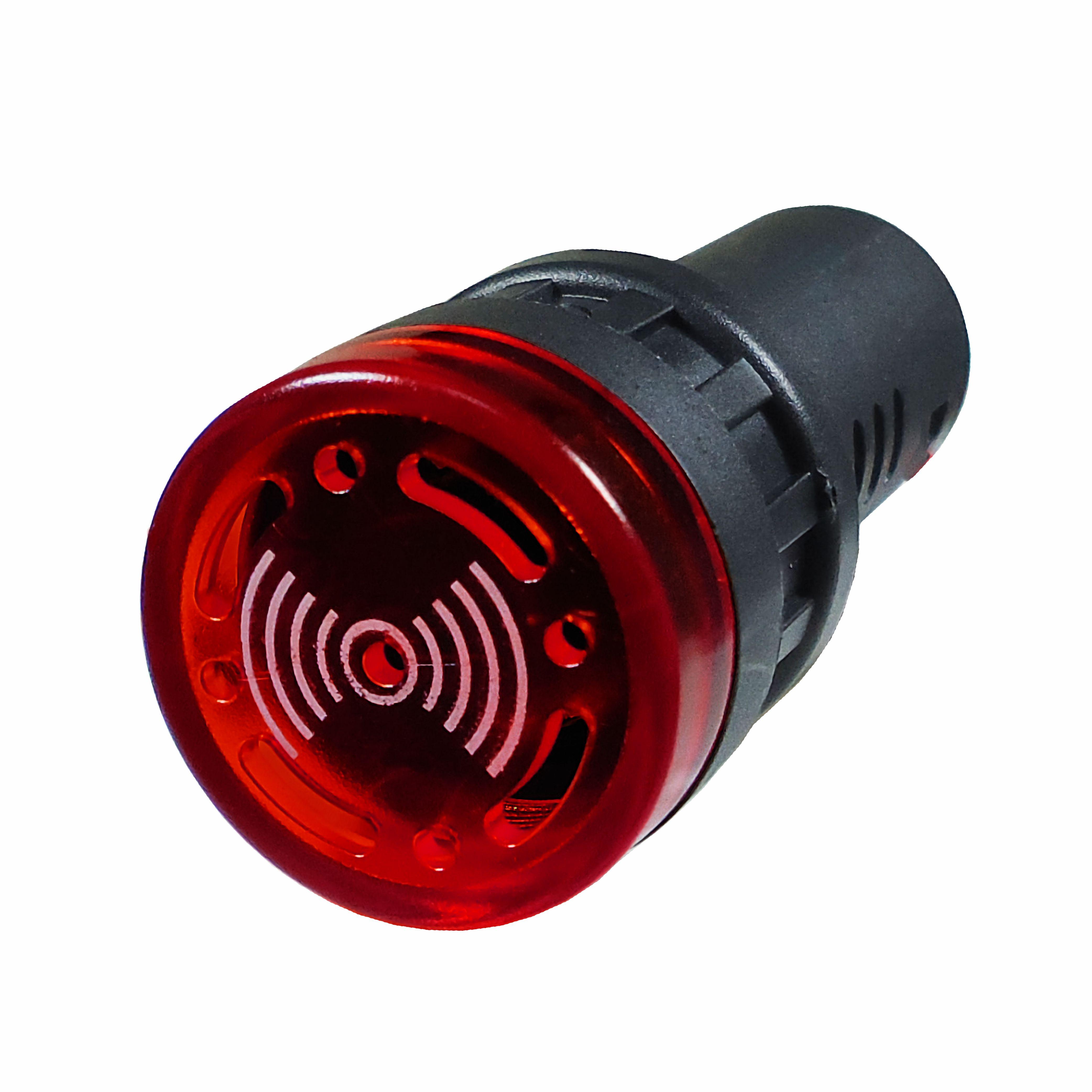Alarme Sonoro Buzzer Sinaleiro LED Vermelho - DNI - 0546