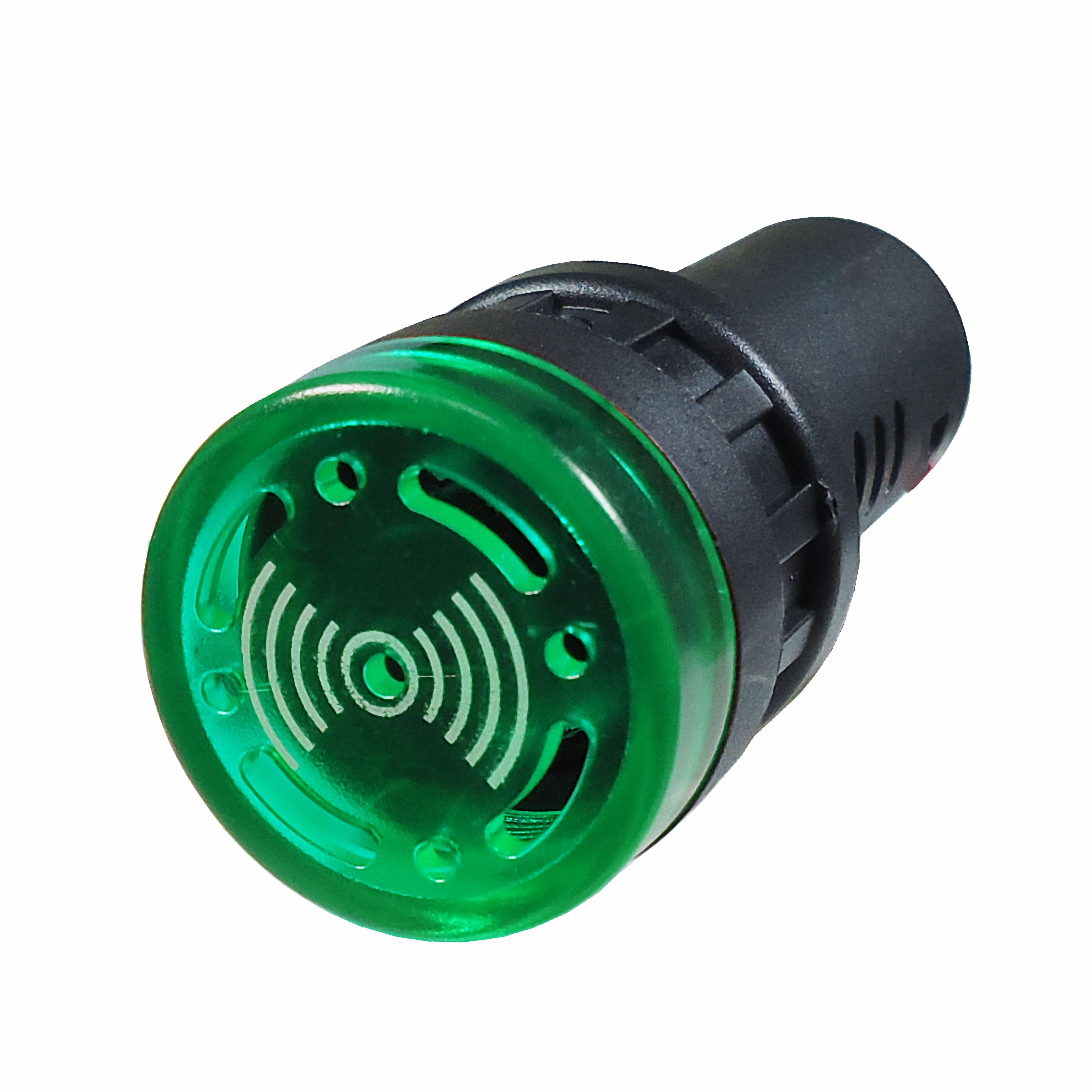 Alarme Sonoro Buzzer Sinaleiro LED Verde - DNI - 0548