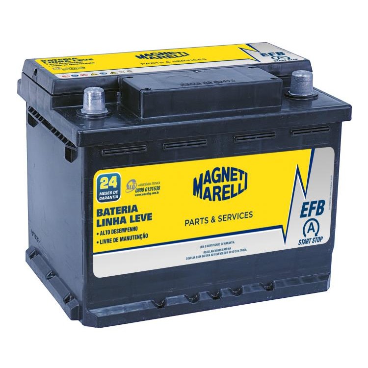 Bateria Start Stop 60Ah 560A - Magneti Marelli - MMEFB60HD