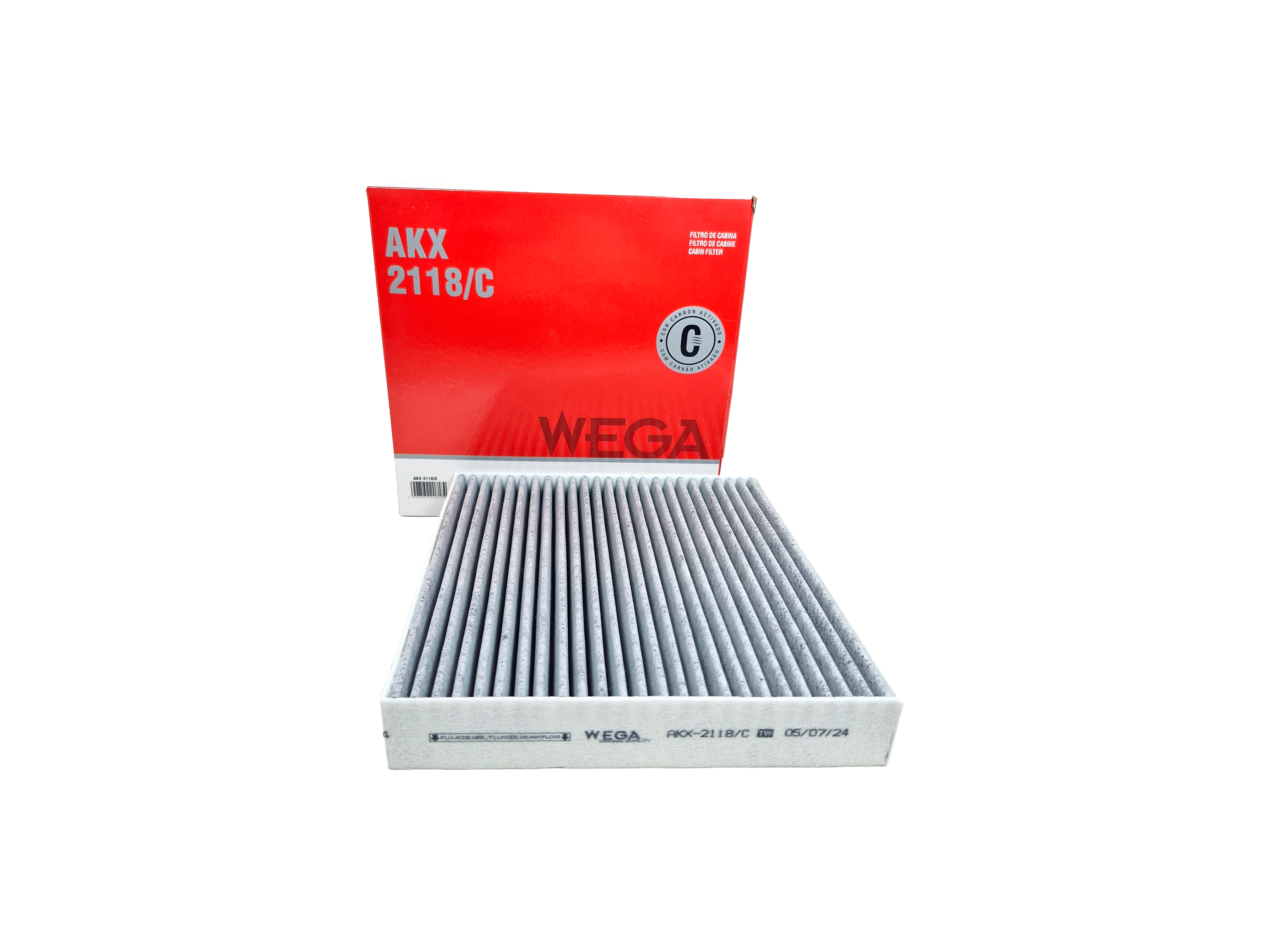 FIltro de Ar Condicionado Cabine com Carvão Ativado - Wega - AKX-2118/C