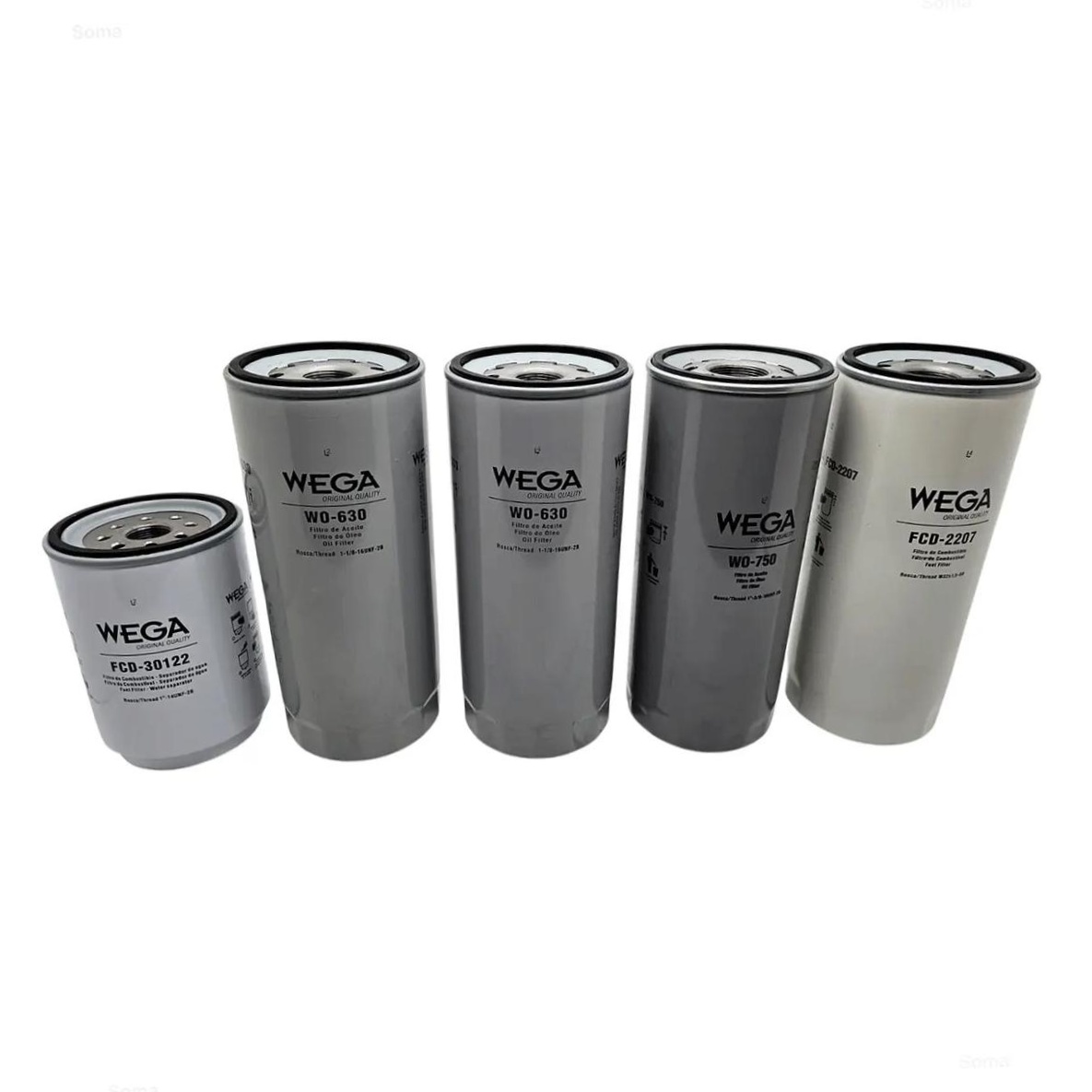 Kit Troca Filtro Óleo 1 Comb Volvo FH FH12 FM FM12 FMX D11C D13A D13C 11L 13L 07/16 - Wega - WKP-741