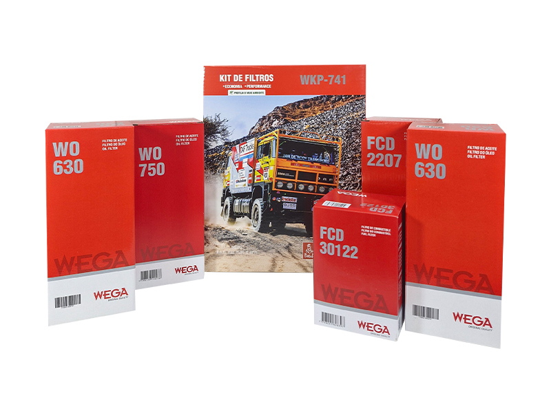 Kit Troca Filtro Óleo 1 Comb Volvo FH FH12 FM FM12 FMX D11C D13A D13C 11L 13L 07/16 - Wega - WKP-741