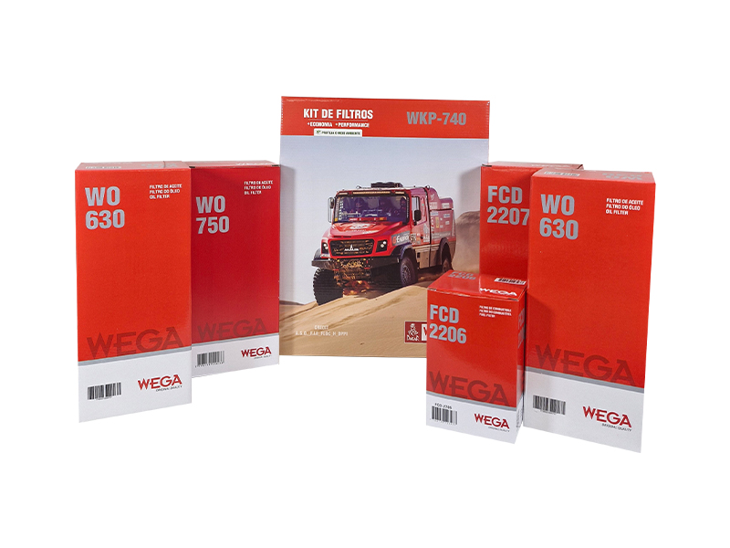 Kit Troca Completa Filtros Óleo 2 Combustível para Volvo FH12 FM12 NH12 D12D 03/06 - Wega - WKP-740