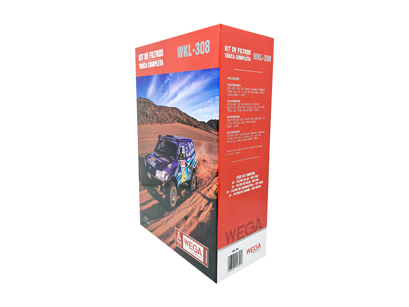 Kit Troca Filtros Ar Combustível Oleo Cabine Gol Polo Saveiro Voyage 1.6 8V 07/15 - Wega - WKL-308