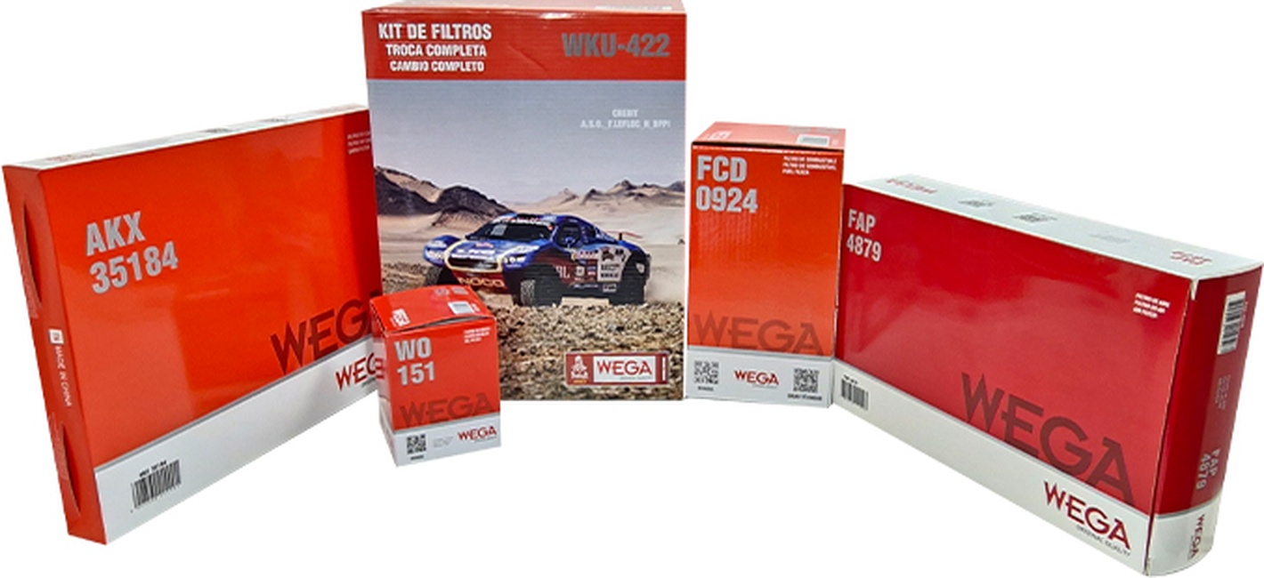 Kit Troca Completa Filtros Ar Combustível Óleo Cabine Transit 2.0 16V Diesel 22> - Wega - WKU-422