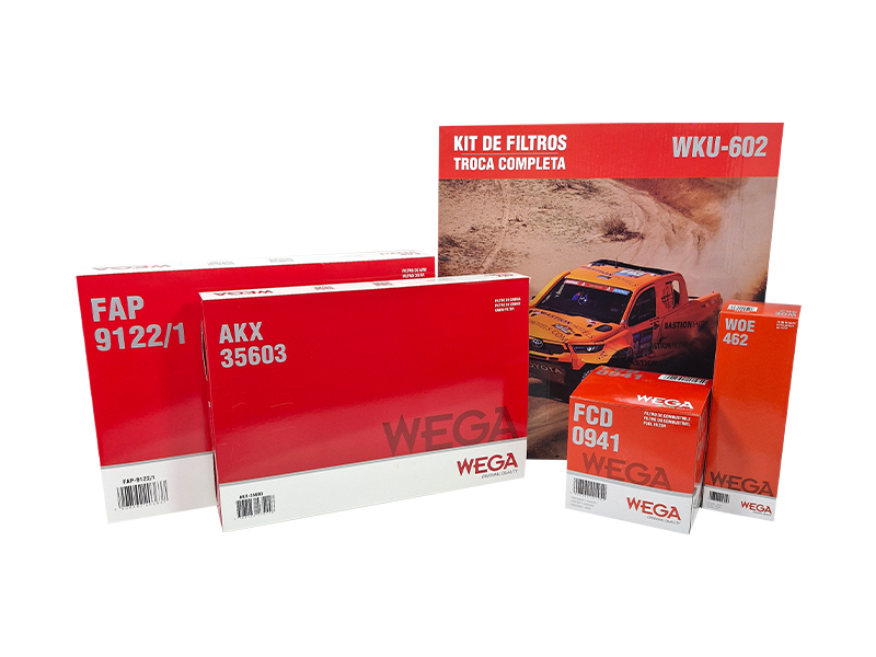 Kit Filtro Ar Óleo Comb Cab MB Sprinter 315 417 517 CDI 2.0 16V OM654 Diesel 22/24 - Wega - WKU-602
