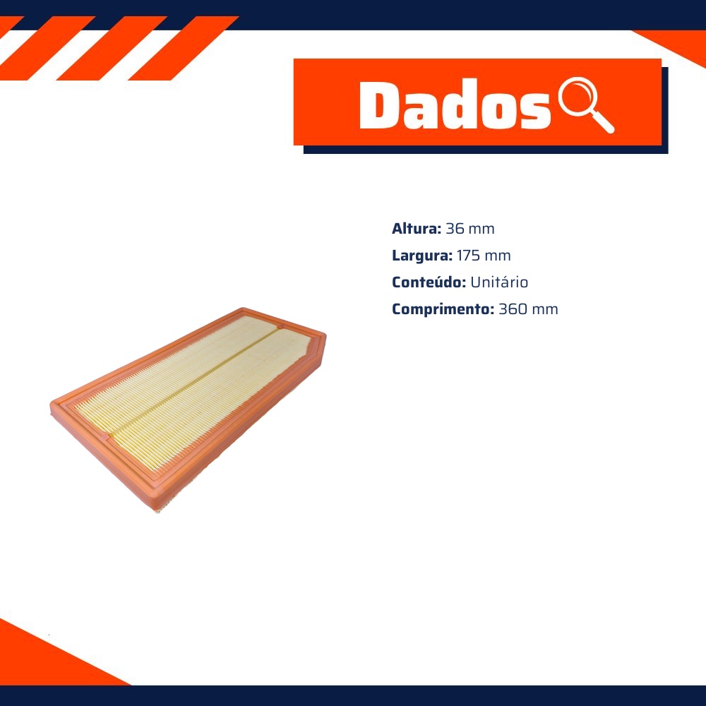 Filtro de Ar para Mercedes-Benz C 180 e C 200 - Wega - FAP-9123