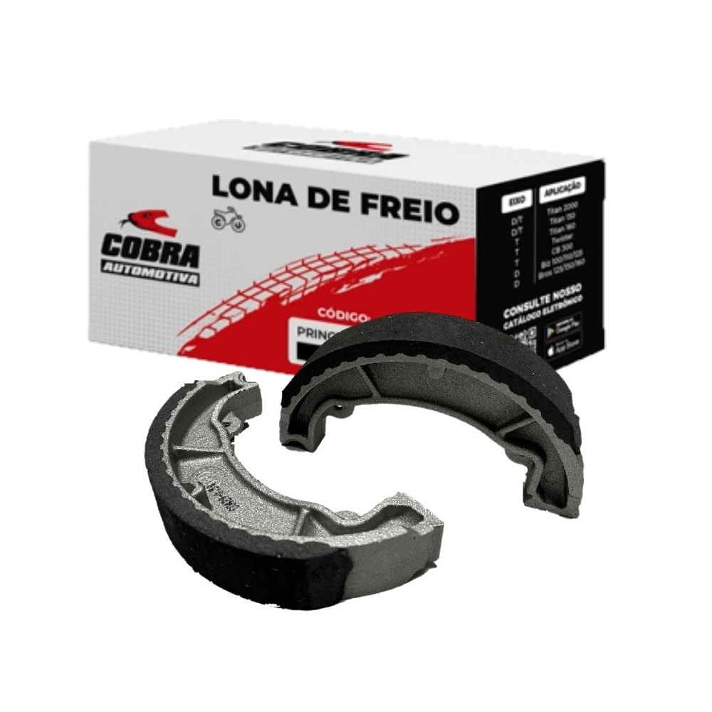 Jogo de Sapatas de Freio Traseira 0,50 - Cobra Automotiva - COB-00100B