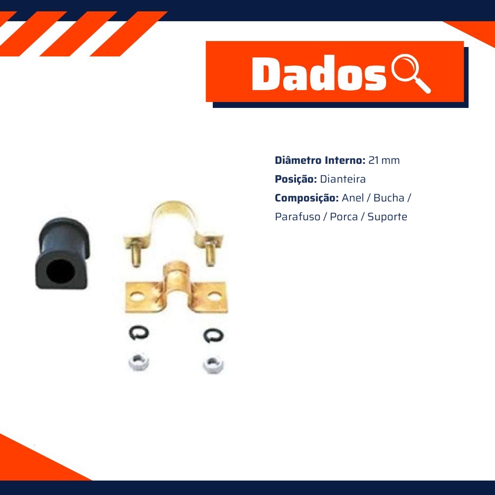 Kit da Barra Estabilizadora Dianteira - Cobra Automotiva - B1018K C