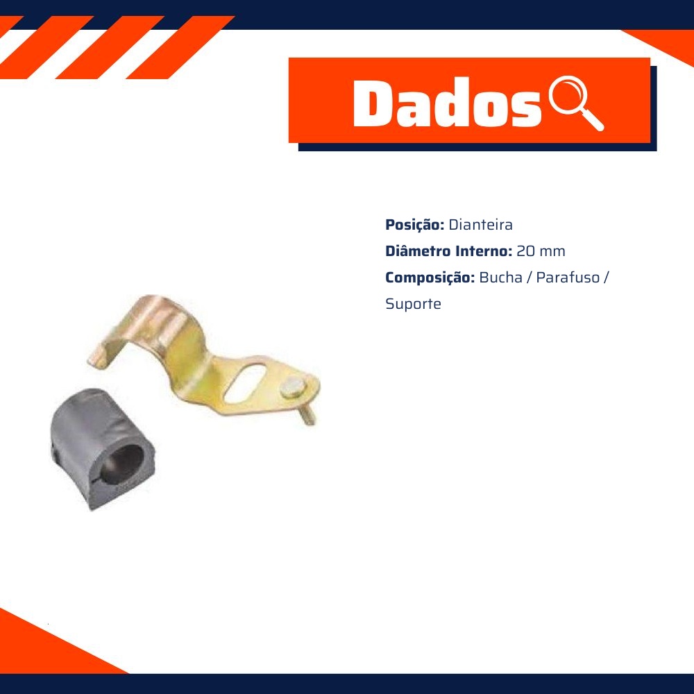 Kit da Barra Estabilizadora Dianteira - Cobra Automotiva - B4309K C
