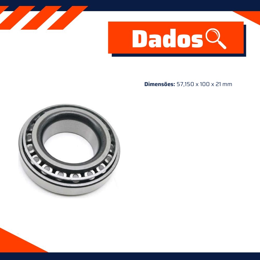 Rolamento 57,150 x 100 x 21 mm - Cobra Automotiva - 387S/383A C