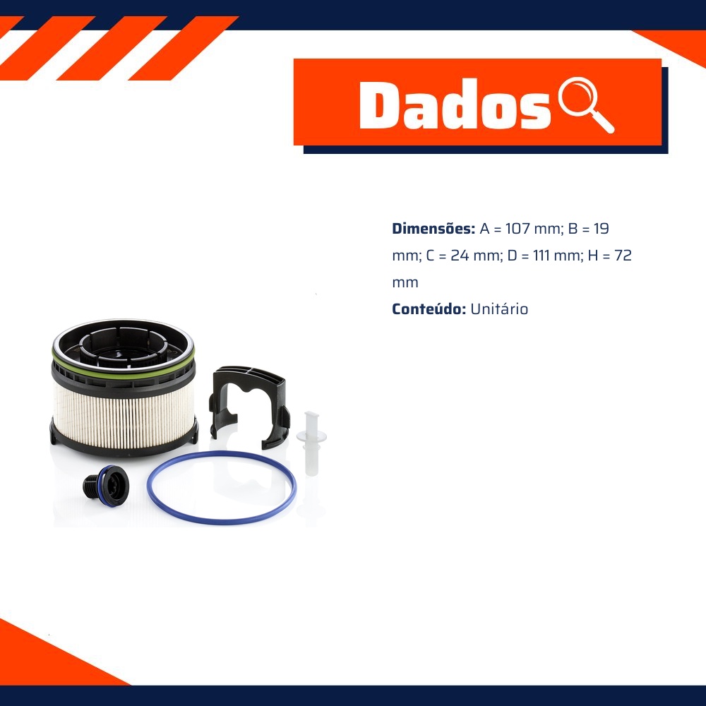 Filtro de Combustível - Mann-Filter - PU11001ZKIT