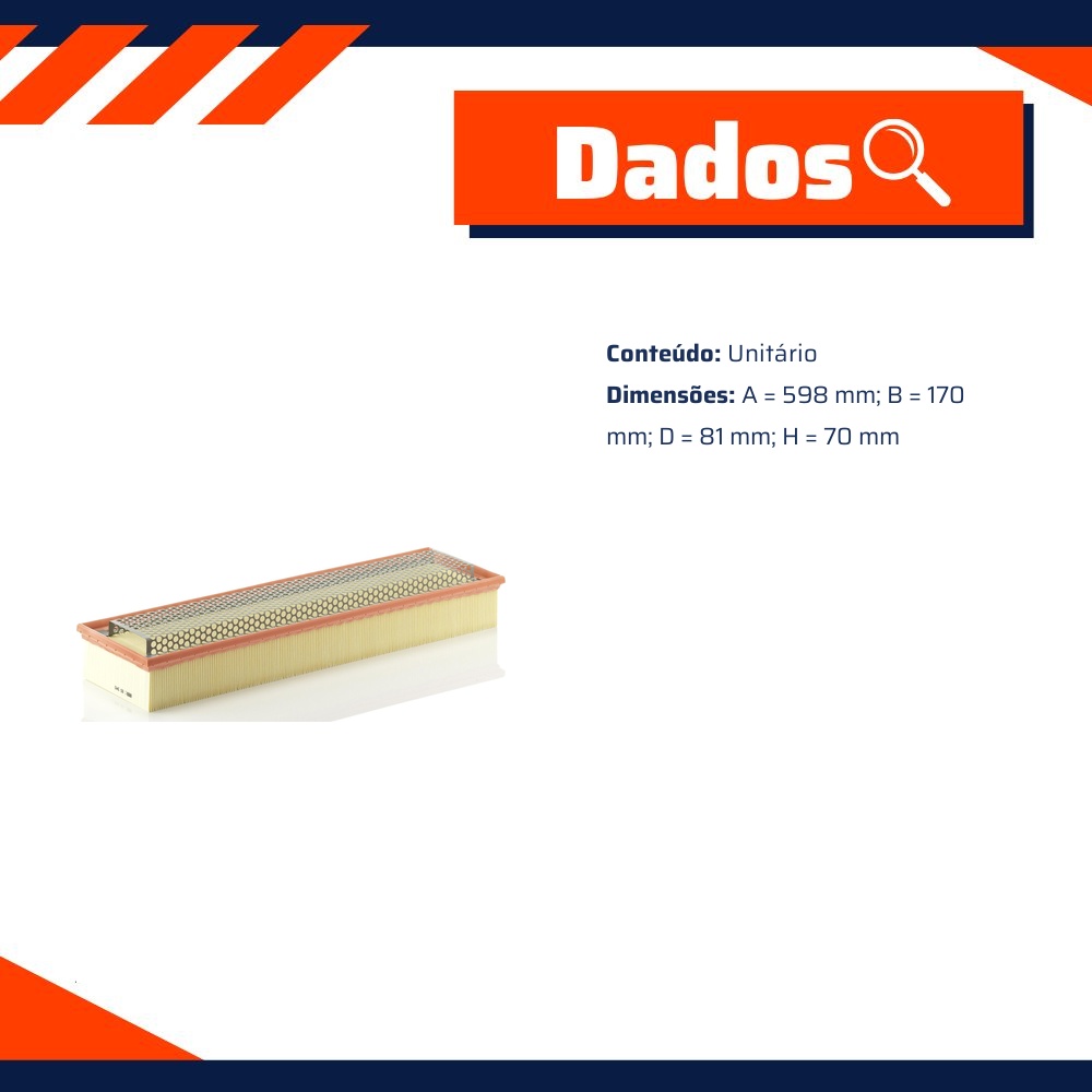 Filtro de Ar para Mercedes-Benz Lo-914 - Mann-Filter - C60345
