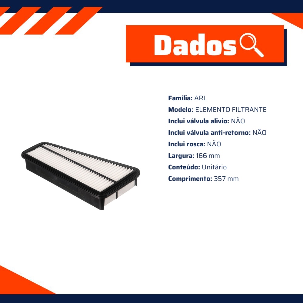 Filtro de Ar para Toyota Hilux e Hilux Sw4 - Tecfil - ARL2217