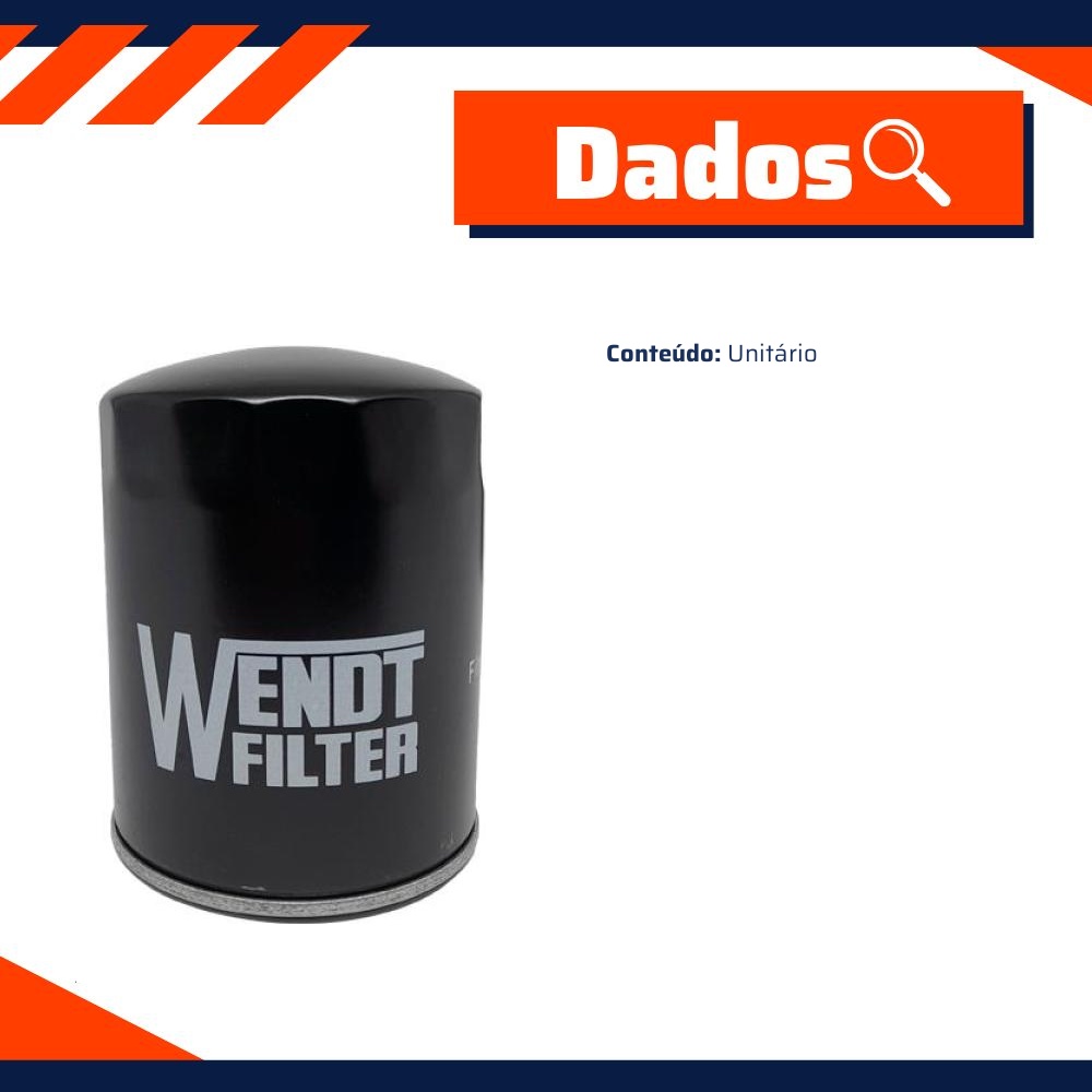 Filtro Blindado de Óleo Lubrificante - Wendt Parts - WOB014