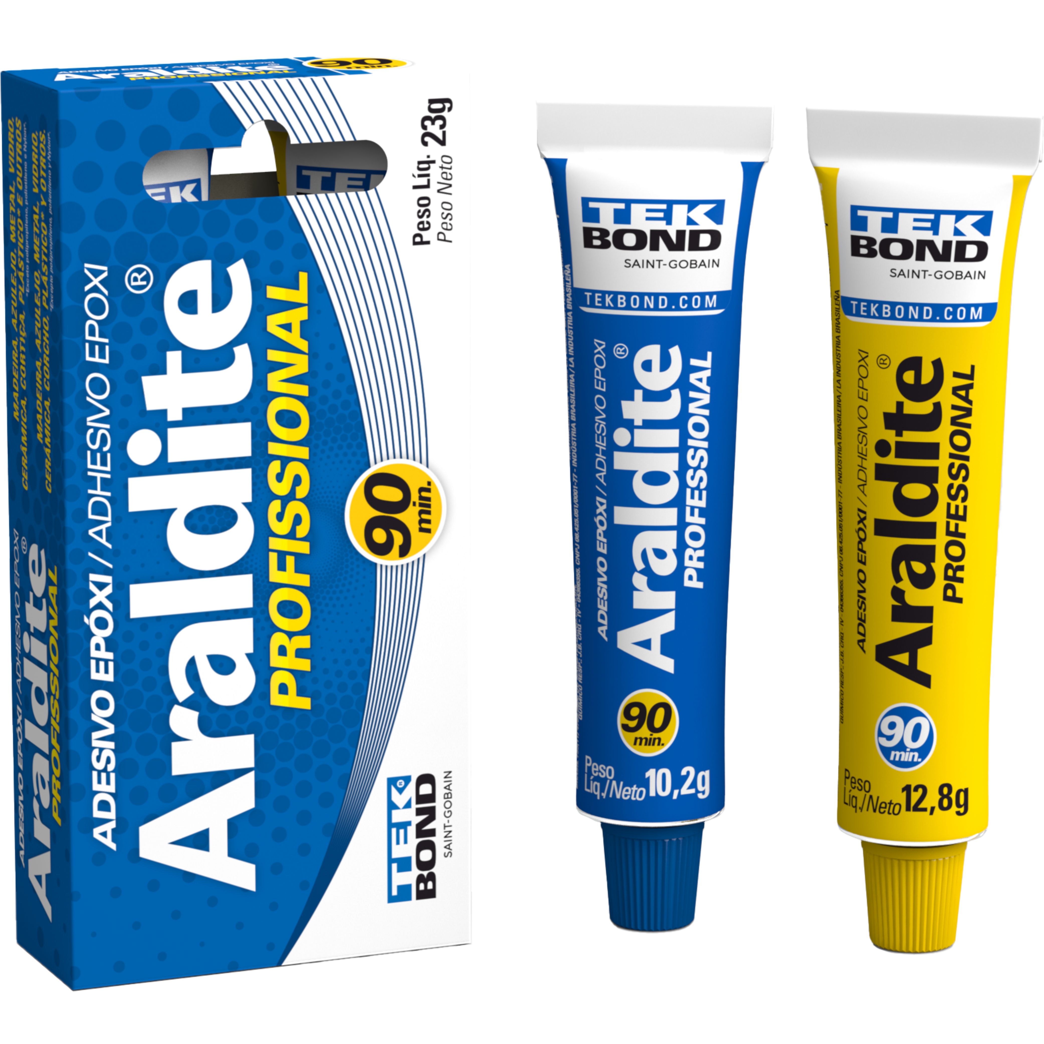 Adesivo Cola Epóxi Araldite Profissional 90min 23g - Tekbond