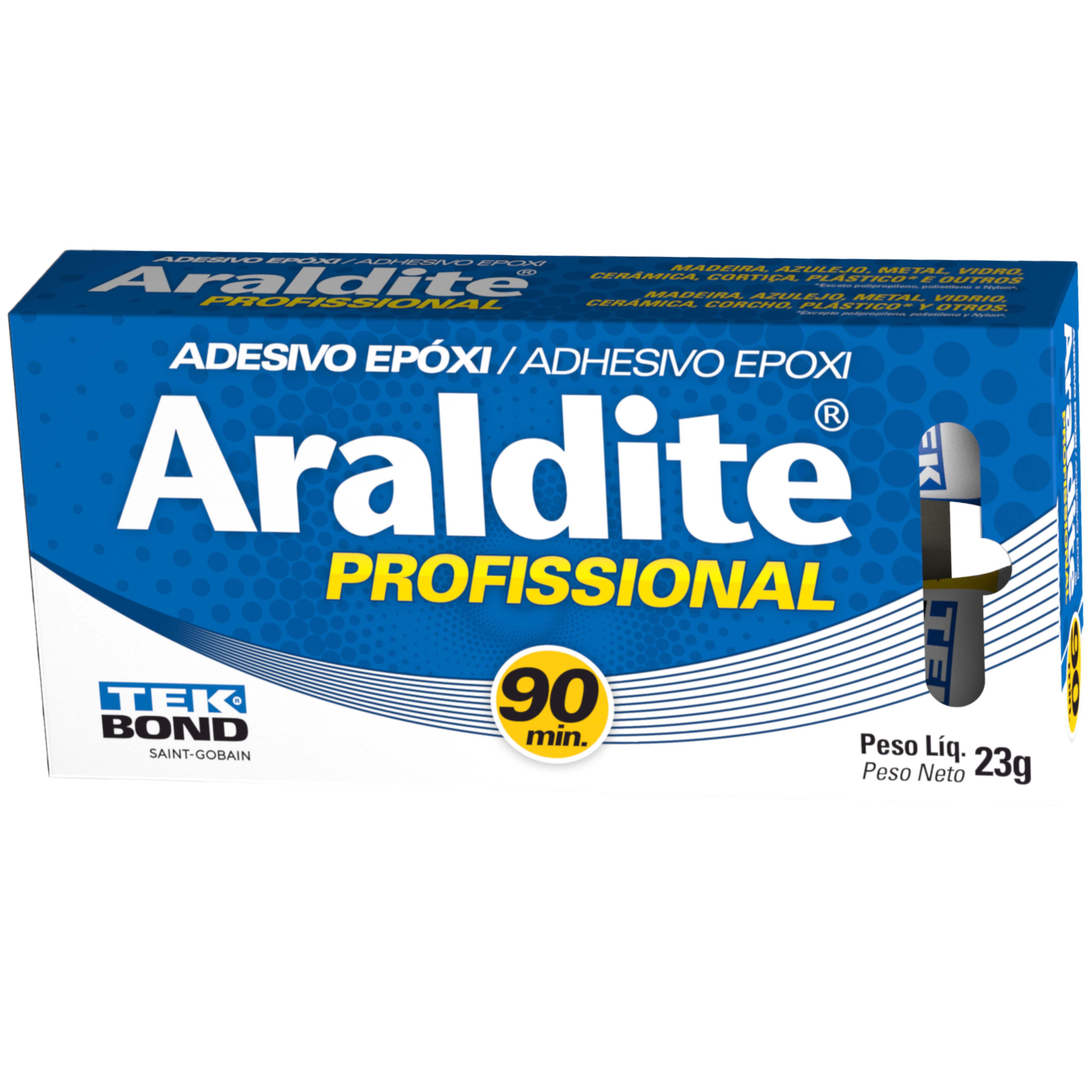 Adesivo Cola Epóxi Araldite Profissional 90min 23g - Tekbond