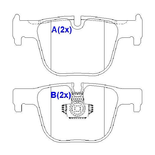 Jogo de Pastilhas de Freio Traseira para BMW 335i - Syl - 2072