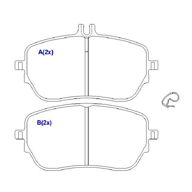 Jogo de Pastilhas de Freio Dianteira para Mercedes-Benz A 200 - Syl - 4233