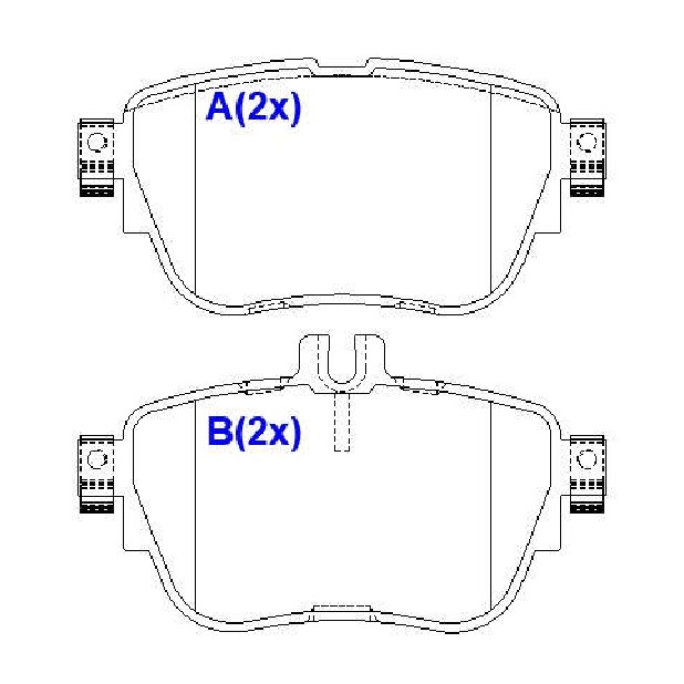 Jogo de Pastilhas de Freio Traseira para Mercedes-Benz E 250 e E 300 - Syl - 4296