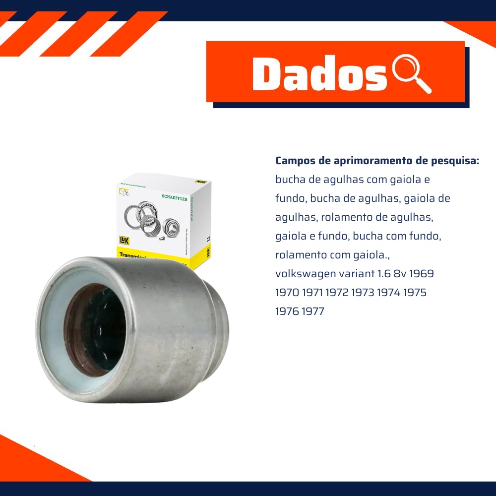 Bucha de Agulhas com Gaiola e Fundo para Volkswagen Variant - LuK - 410 0015 10
