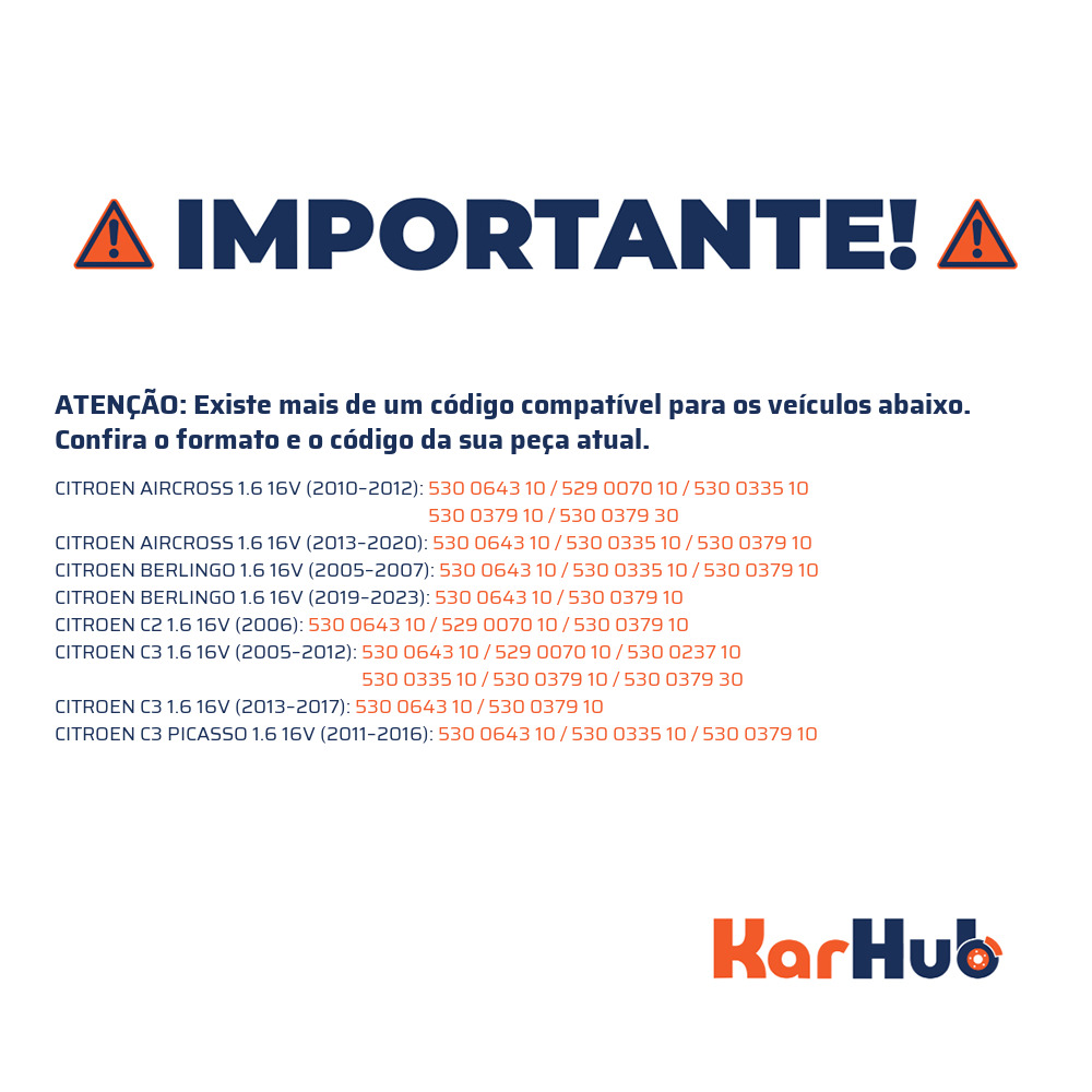 Kit Correia Dentada Sincronizadora com Tensor - INA - 530 0643 10